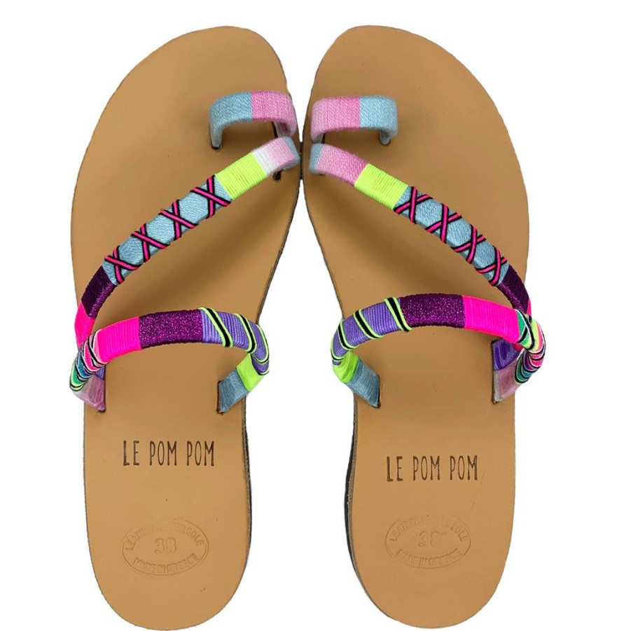 Shoes Le Pom Pom | Bridget Toe Cross Sandals