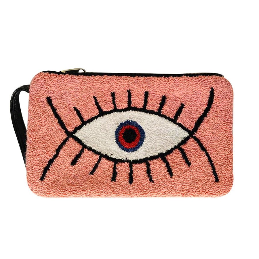 Bags & Bag Accessories Le Pom Pom | Baby Pink Eye Clutch