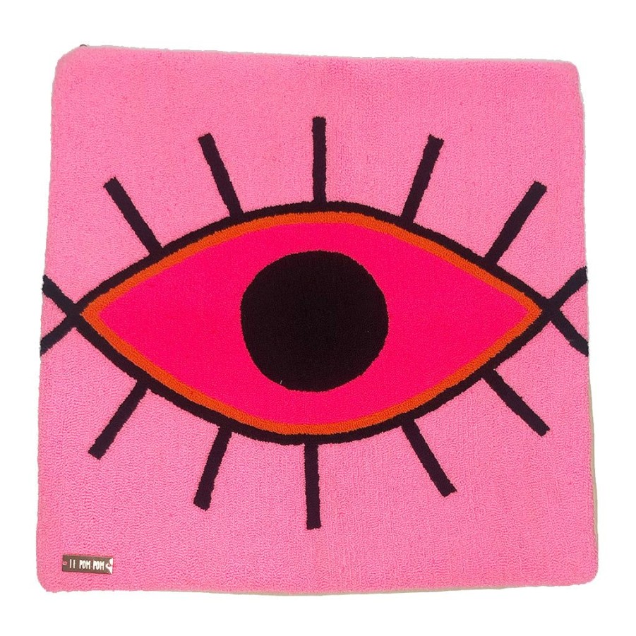 Accessories Le Pom Pom | Pink Eye Cushion Cover