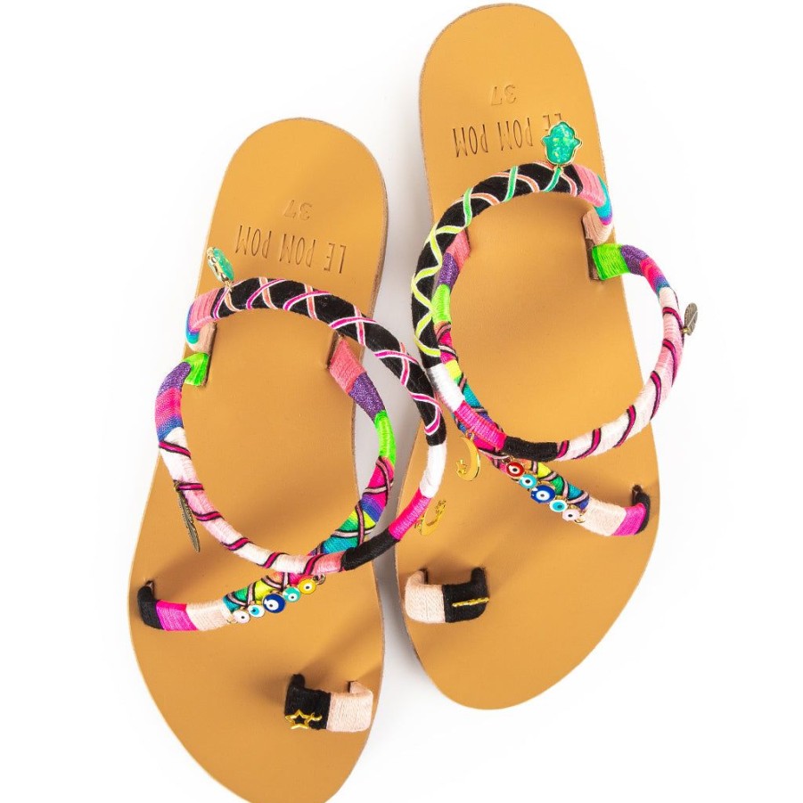 Shoes Le Pom Pom | Arlene Crossover Sandals