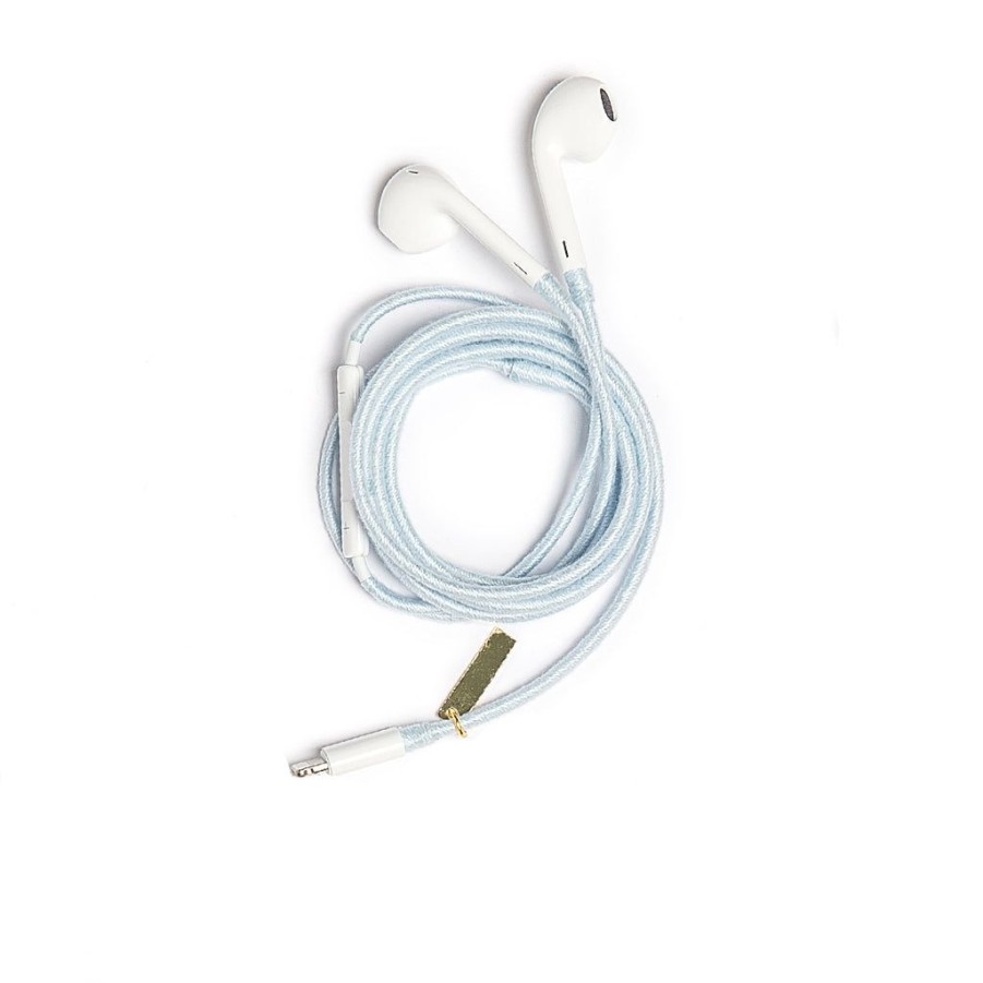 Phone Accessories Le Pom Pom | Baby Blue Earphones