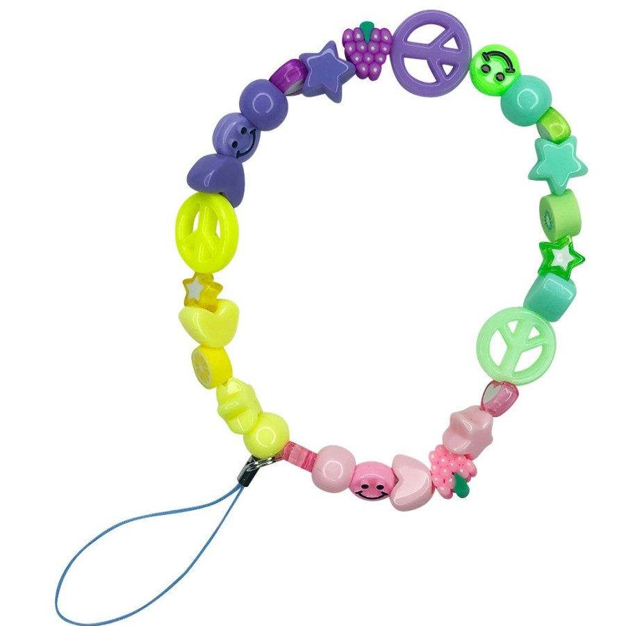 Phone Accessories Le Pom Pom | Copy Of Green, Blue & Pink Mini Beaded Phone Strap