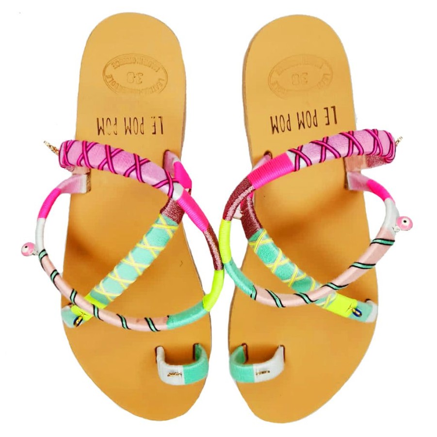 Shoes Le Pom Pom | Isabella Crossover Sandals