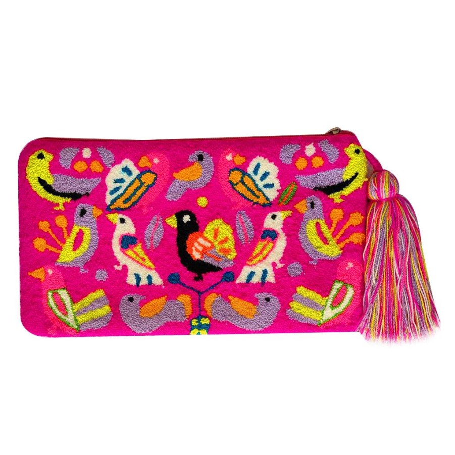 Bags & Bag Accessories Le Pom Pom | Pink Birds Clutch