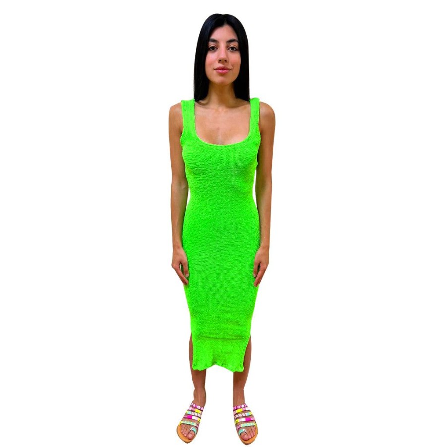 Clothing Le Pom Pom | Neon Green Maxi Dress