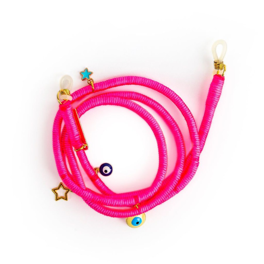 Accessories Le Pom Pom | Neon Pink Lanyard & Glasses Strap