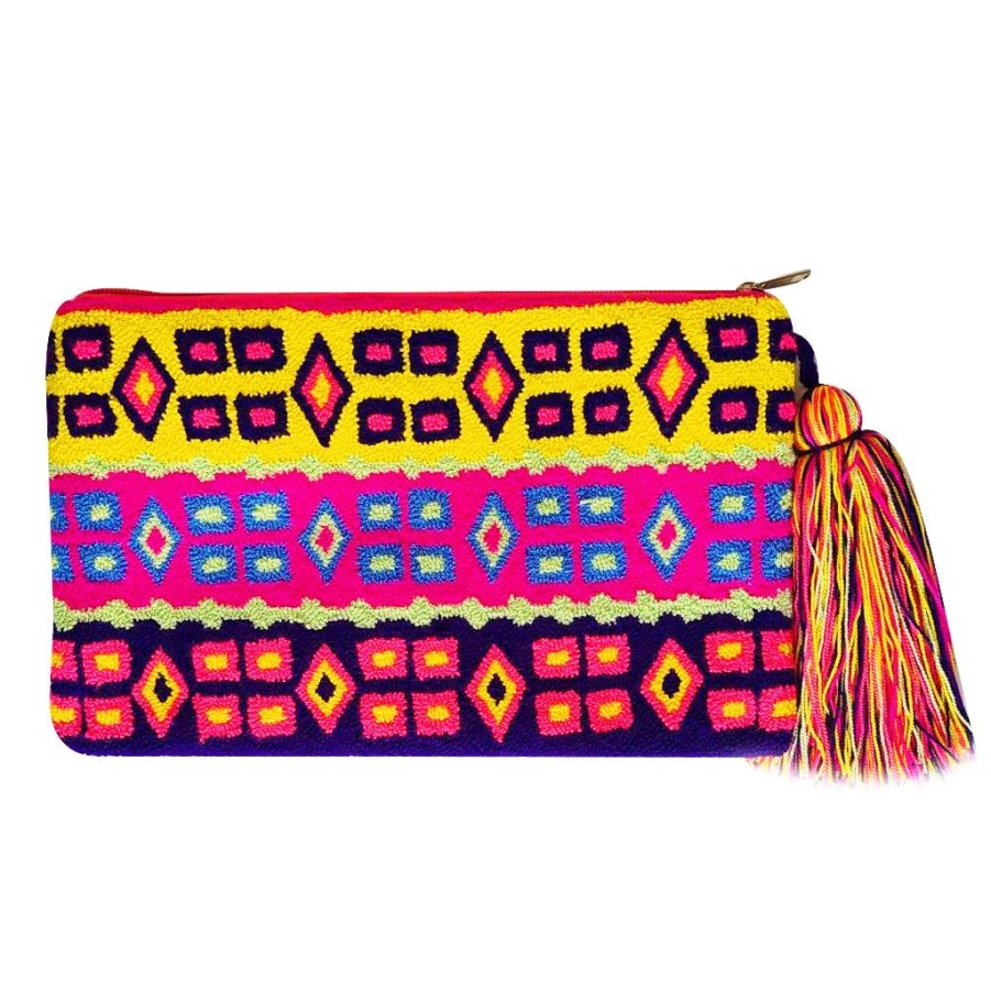 Bags & Bag Accessories Le Pom Pom | Rainbow Printed Clutch