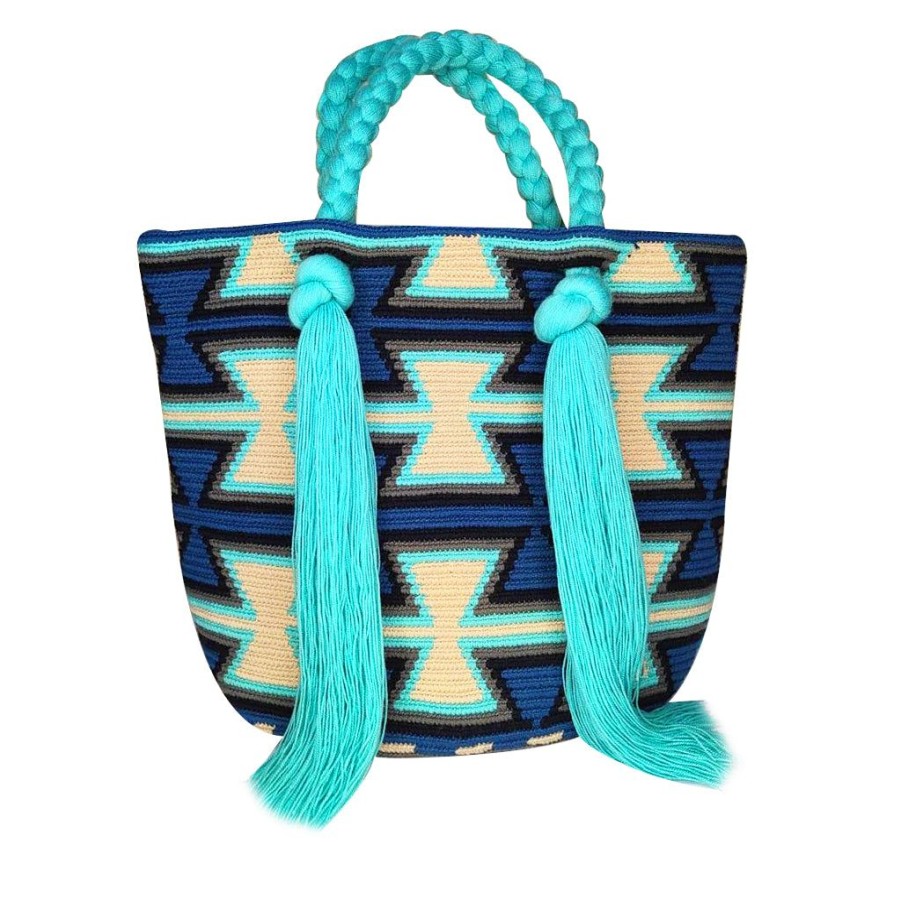 Bags & Bag Accessories Le Pom Pom | Blue Tassel Bag