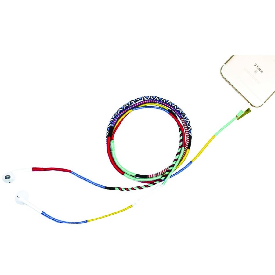 Phone Accessories Le Pom Pom | Rainbow Earphones