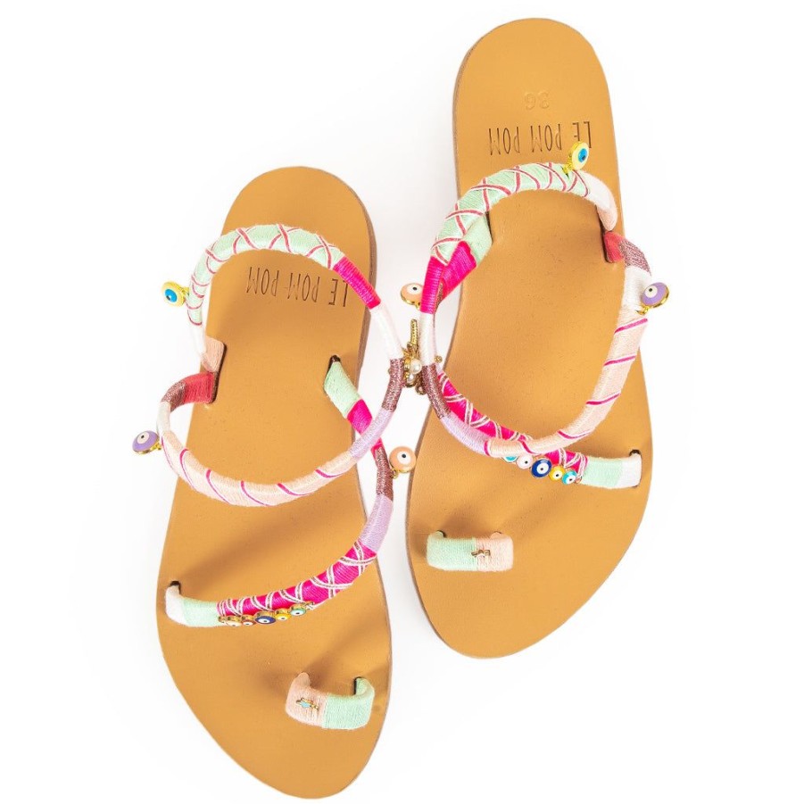 Shoes Le Pom Pom | Greta Crossover Sandals