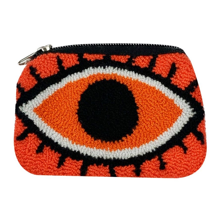 Bags & Bag Accessories Le Pom Pom | Lava Red & Deep Orange Coin Purse