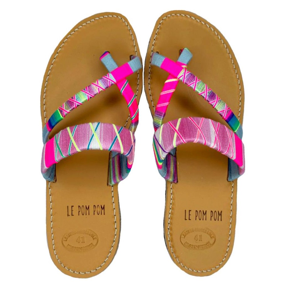 Shoes Le Pom Pom | Aya Toe Cross Sandals