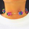 Accessories Le Pom Pom | Rainbow Pom Pom Choker