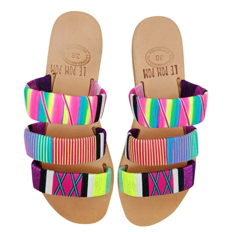 Shoes Le Pom Pom | Penny 3 Strand Sandals