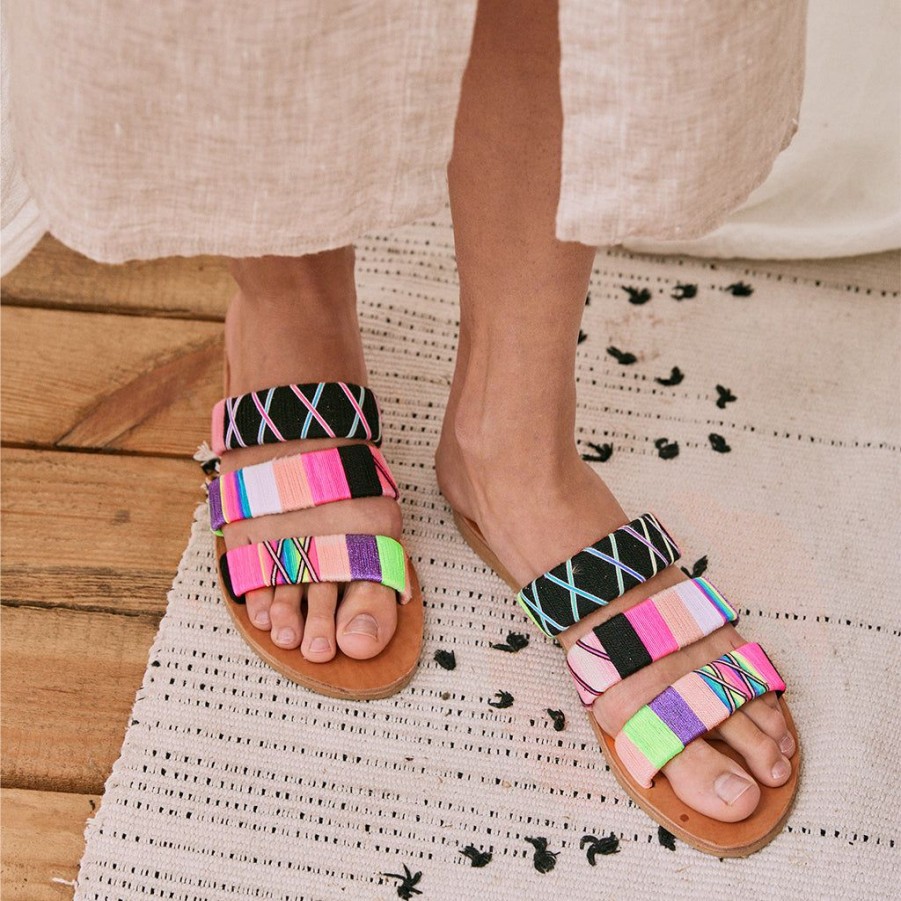 Shoes Le Pom Pom | Penny 3 Strand Sandals