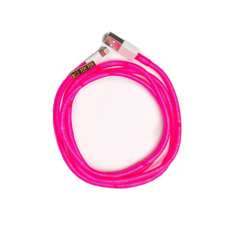 Phone Accessories Le Pom Pom | Neon Pink Charger