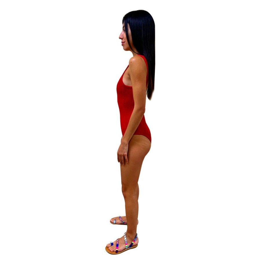 Clothing Le Pom Pom | Red One Piece Swimsuit