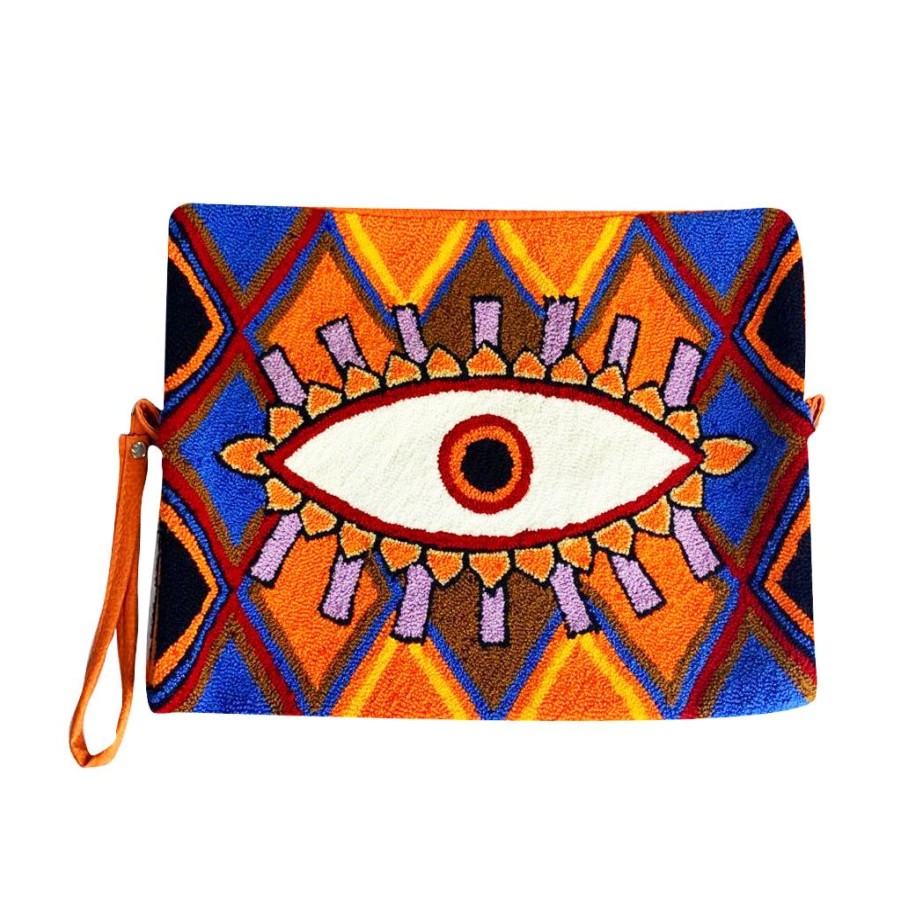 Bags & Bag Accessories Le Pom Pom | Lilac & Orange Eye Laptop Case