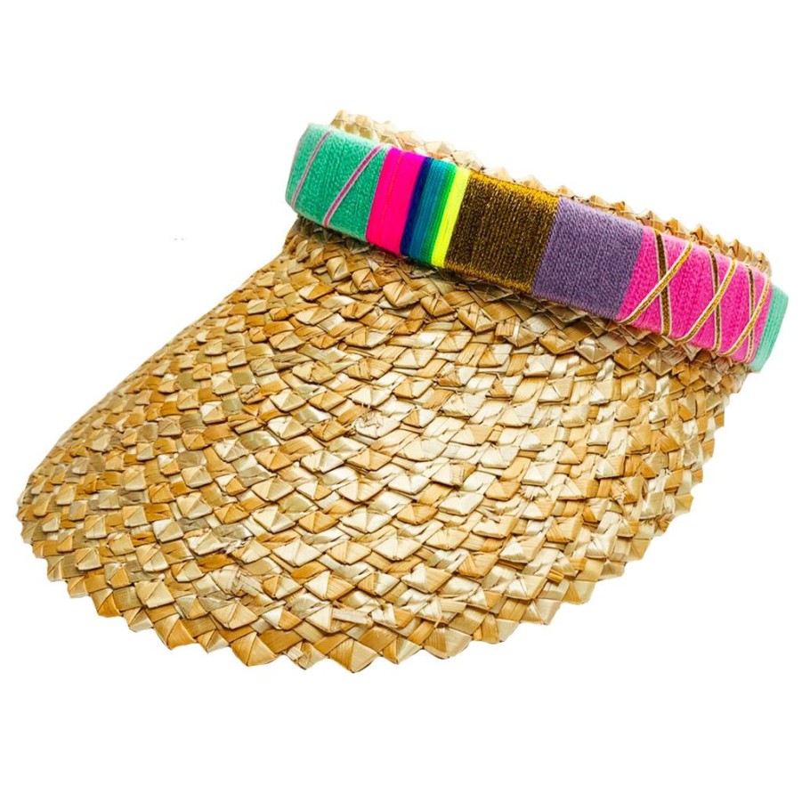 Accessories Le Pom Pom | Lois Visor Straw Hat