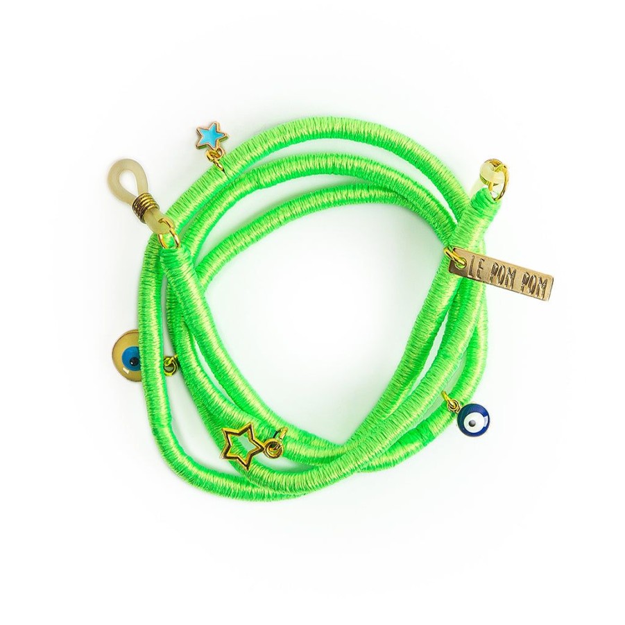 Accessories Le Pom Pom | Neon Green Lanyard & Glasses Strap