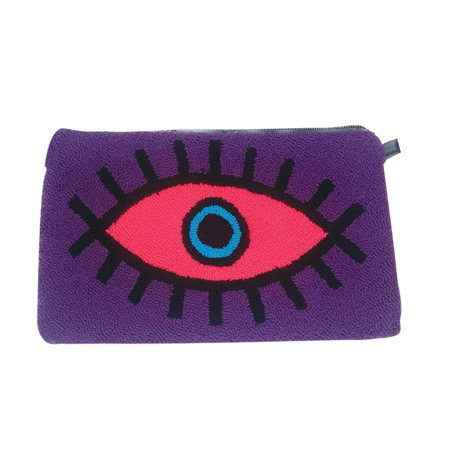 Bags & Bag Accessories Le Pom Pom | Purple & Pink Eye Clutch