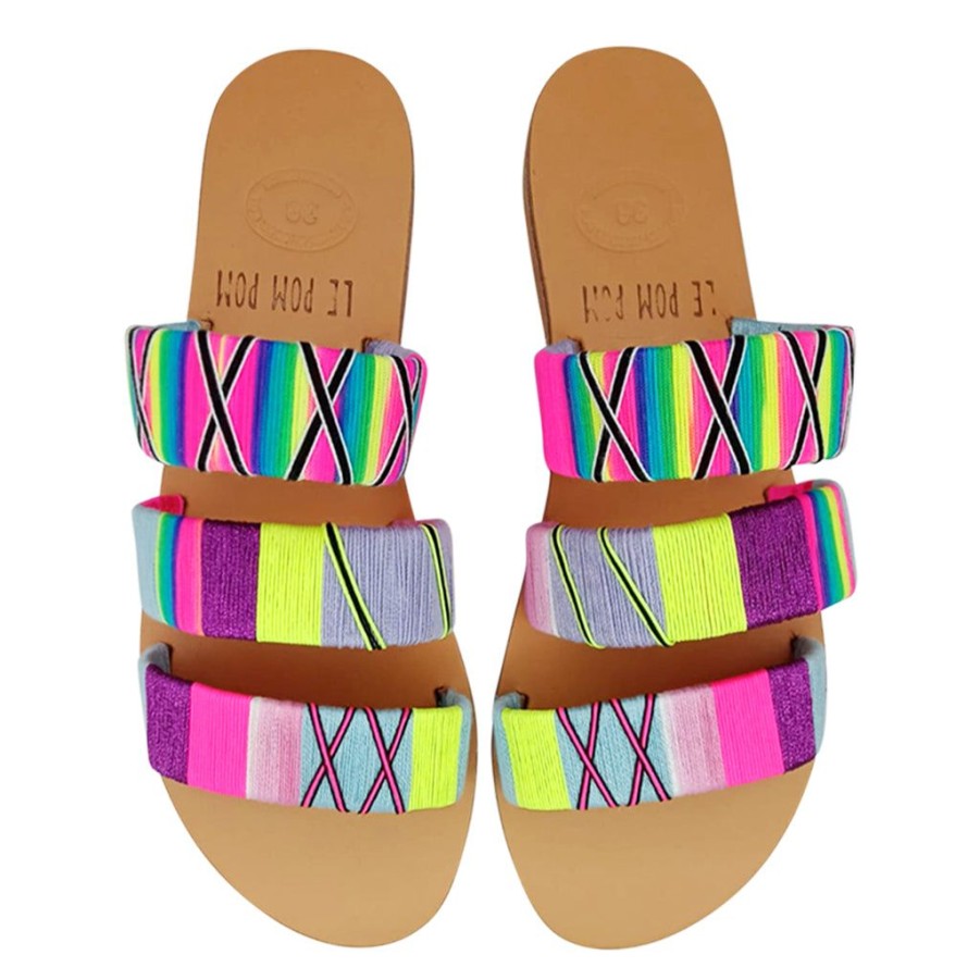 Shoes Le Pom Pom | Bridget 3 Strand Sandals