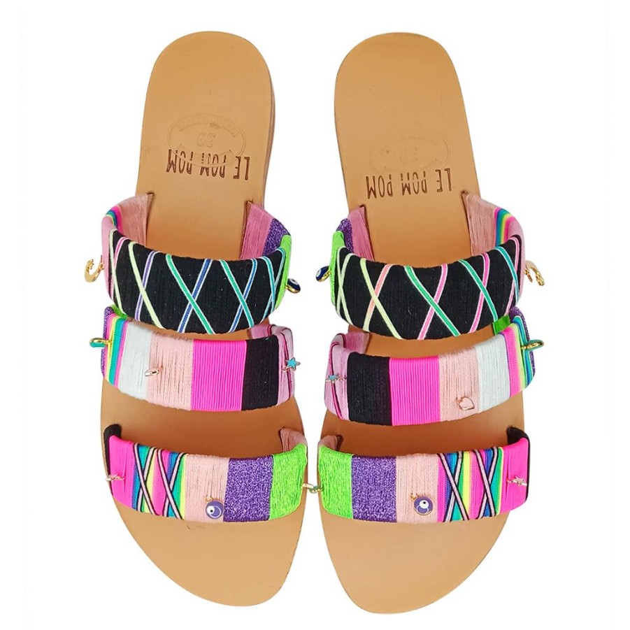 Shoes Le Pom Pom | Arlene 3 Strand Sandals