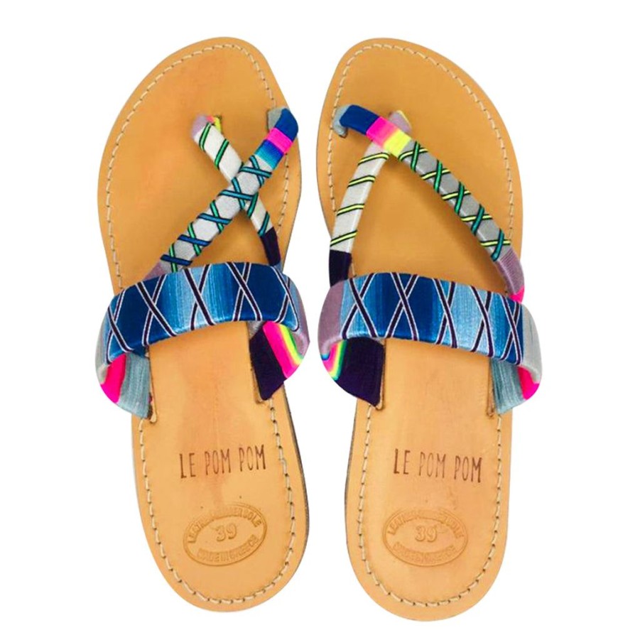 Shoes Le Pom Pom | Hira Toe Cross Sandals