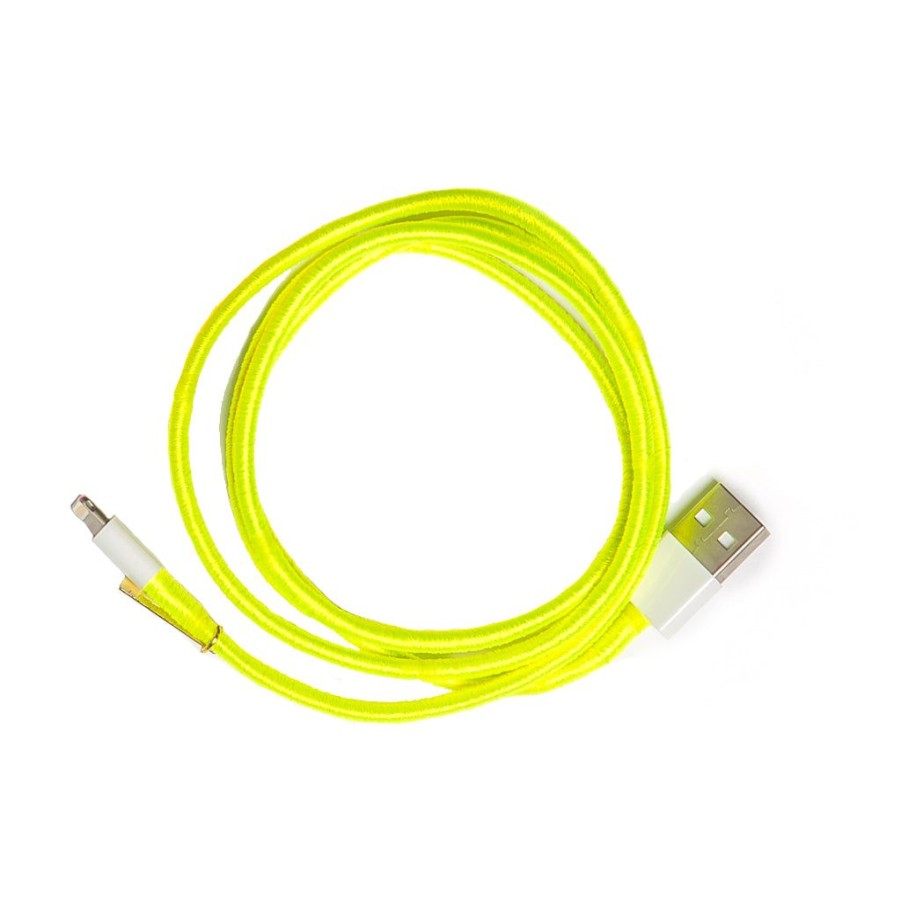 Phone Accessories Le Pom Pom | Neon Yellow Charger