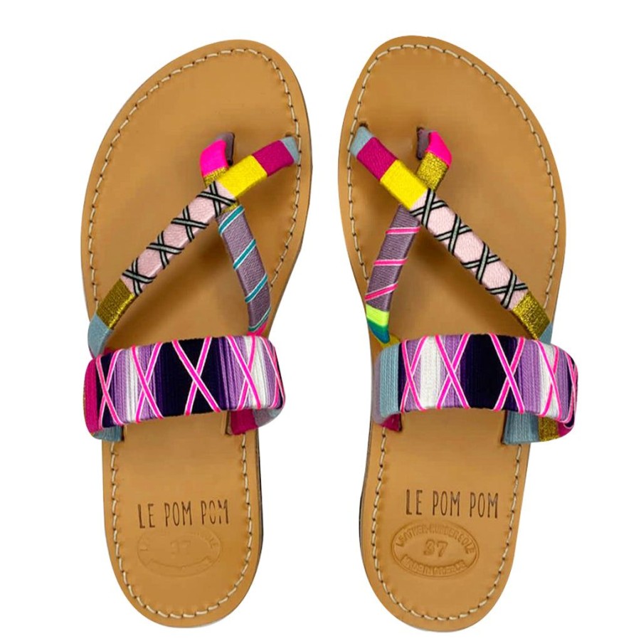 Shoes Le Pom Pom | Priscilla Toe Cross Sandals